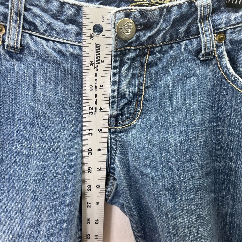 American Eagle Y2K Straight ‘77 Jeans Womens 8 100% cotton Blue Denim Retro 2035 - Picture 6 of 11